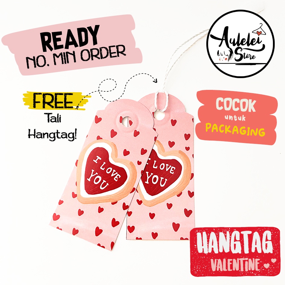 

Valentine Hangtag Label Gift Hampers Cute Hang Tag (AULELEI)