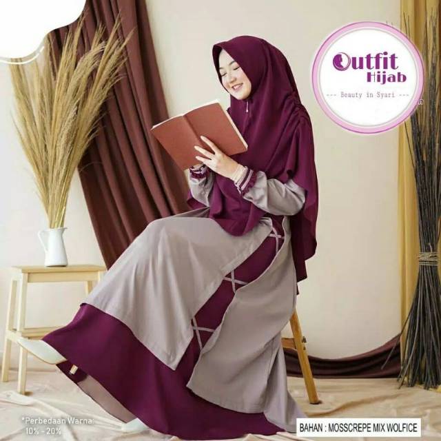 Baju Gamis Wanita Syafia Set