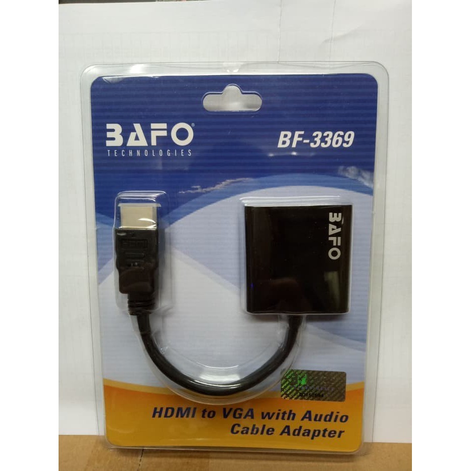 Bafo BF-3369 HDTV to VGA Adapter with Audio BF3369 Converter HDTV VGA
