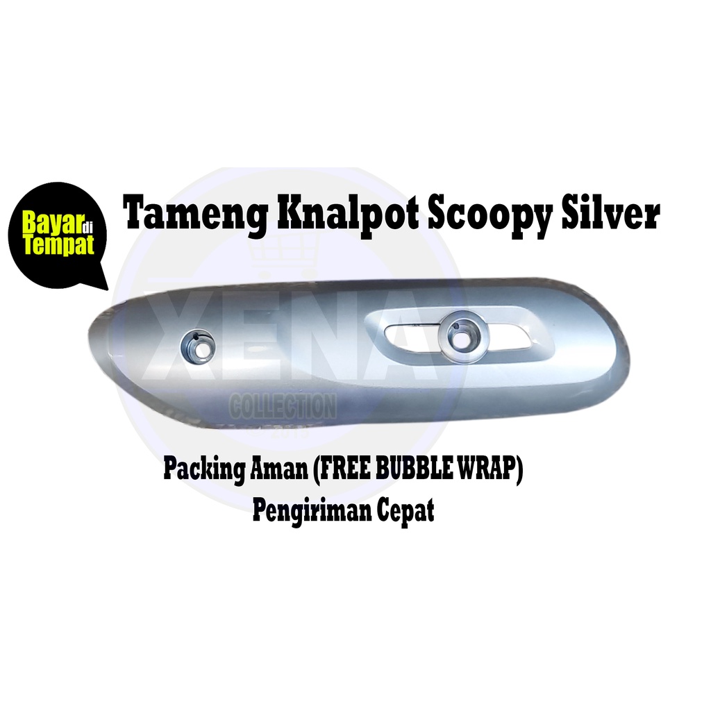 Tameng Knalpot SCOOPY ESP Tutup Cover Pelindung Muffler Knalpot / tameng kenalpot scoopy fi SILVER cover tutup pelindung knalpot scoopy k16R silver Cover Tutup Tameng Knalpot Scoopy Fi Esp New LED 2017 - 2018 - 2019 SCOOPY OLD / CARBU / LAMA