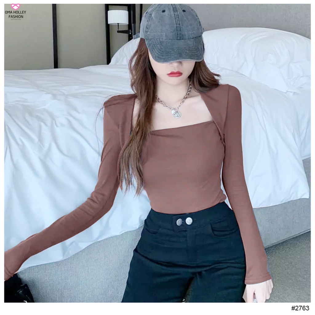 (COD) OH Fashion Valencia Sexy Crop Top Basic Korean Top #2763