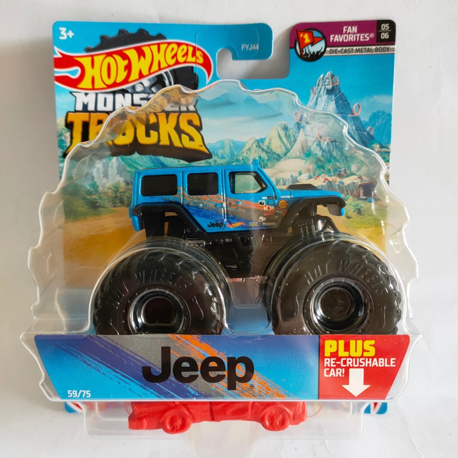 Hot Wheels Hotwheels Monster Trucks Jeep 18 Jeep Wrangler Unlimited