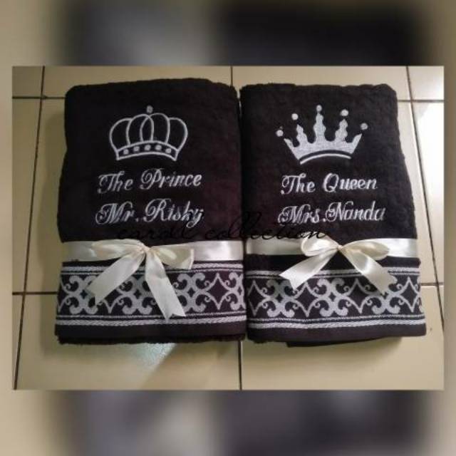promo bordir Handuk Terry palmer signature(couple)