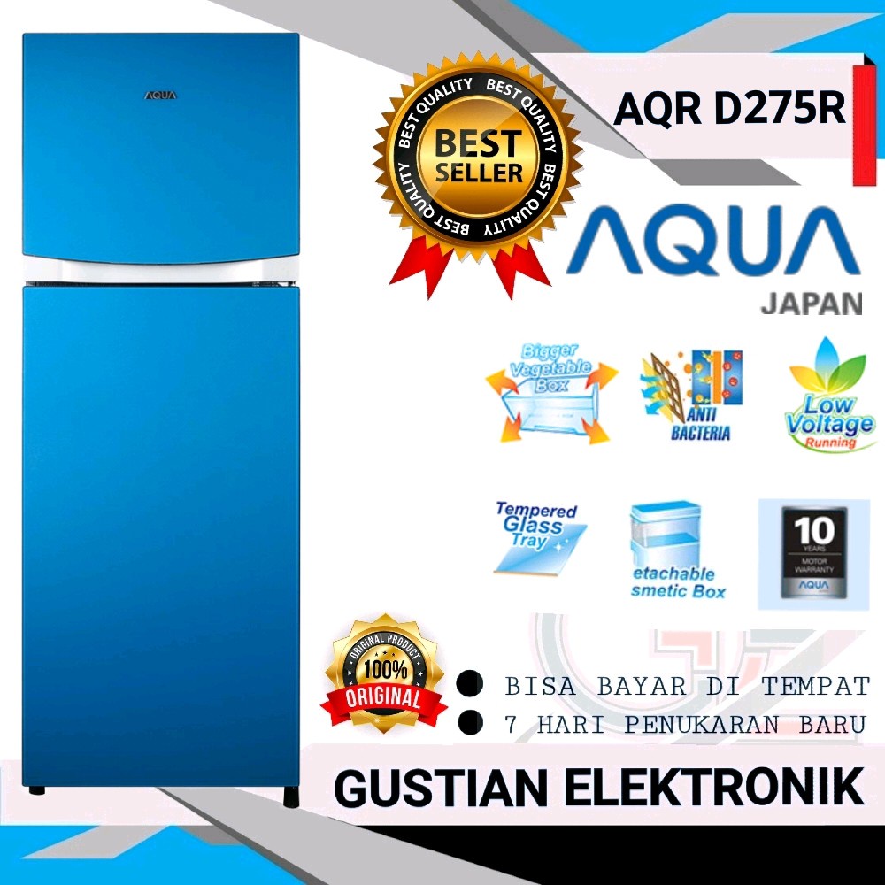 BIG SALE KULKAS AQUA JAPAN 2 PINTU INVERTER. AQR 275