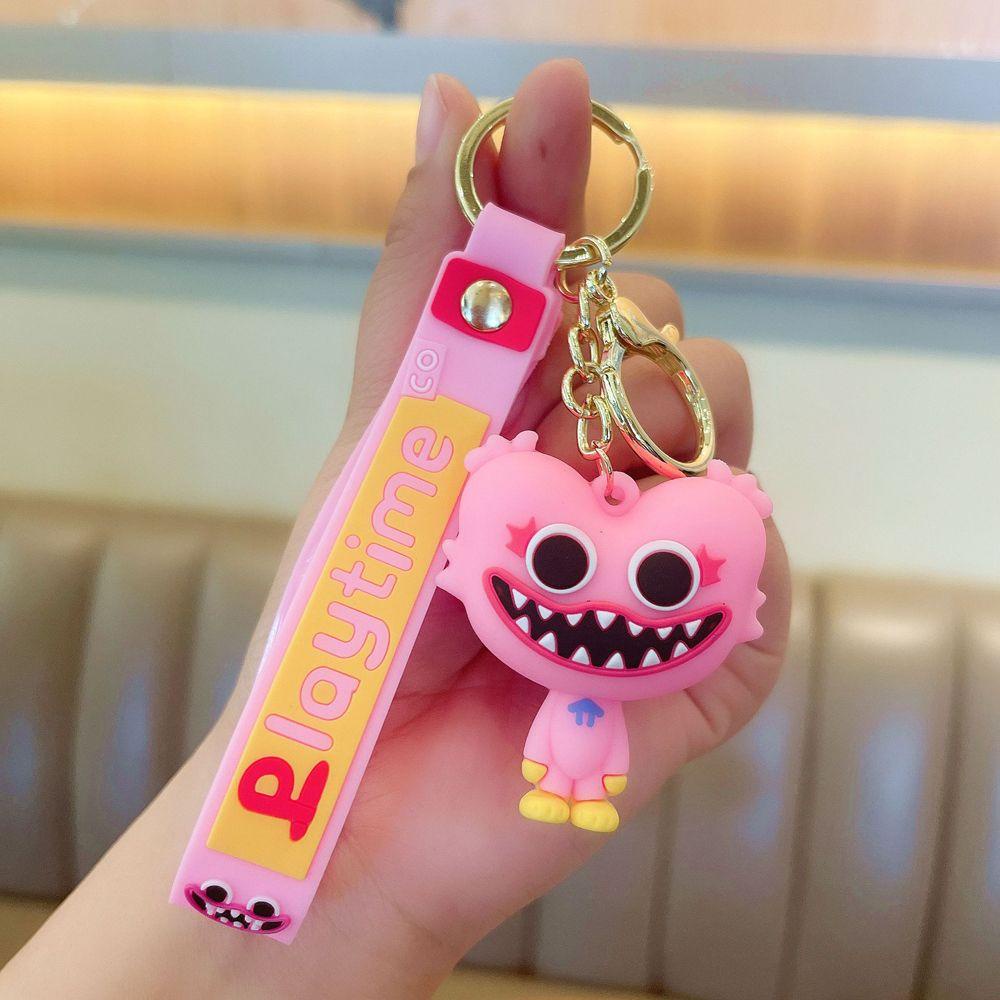 Needway Wanita Gantungan Kunci Kepribadian Lucu Mainan Liontin Huggy Wuggy Desain Kartun Alloy Cartoon Key Holder