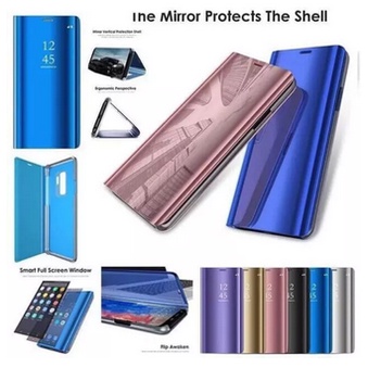 Case Mirror SAMSUNG GALAXY J4 J4+ J6 J6+ J7 J8 2016 2018 Plus Flip Cover Mirror Clearview Case Autol