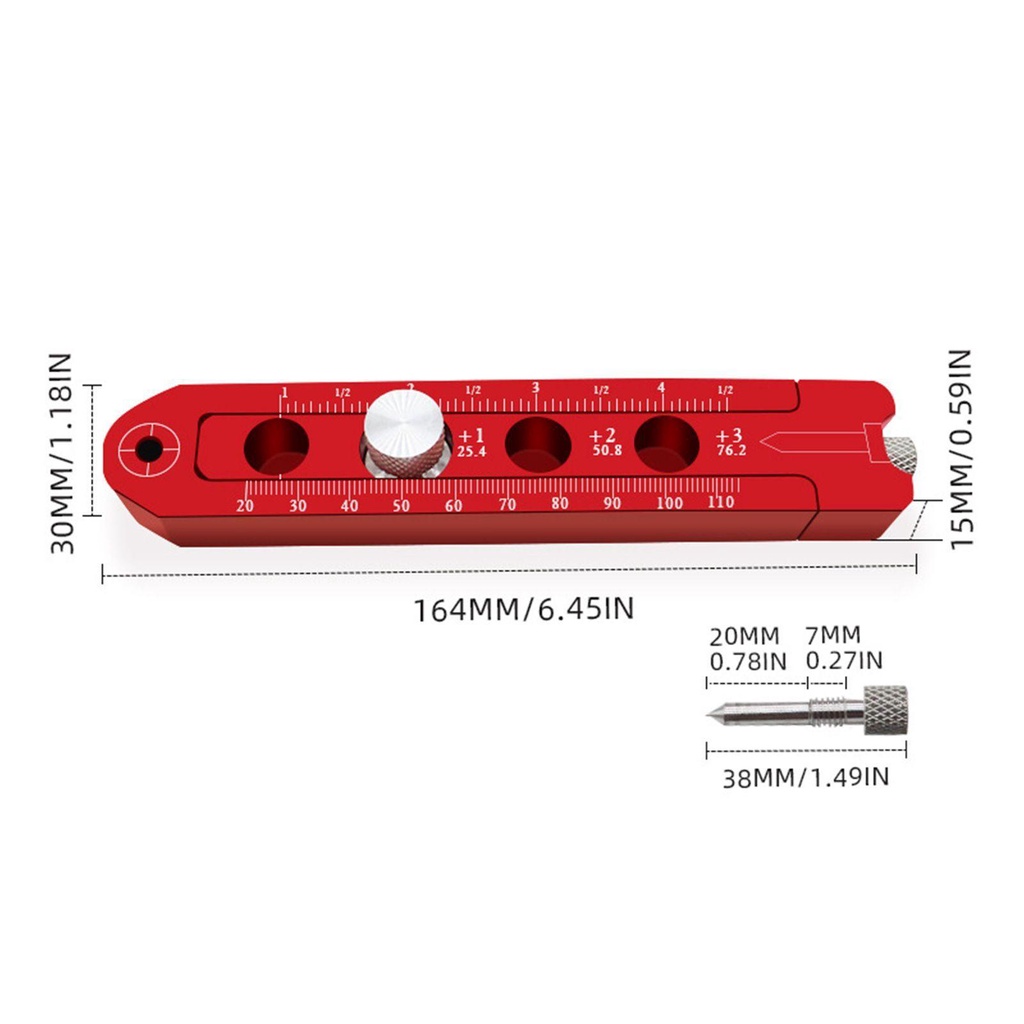 Solighter Alat Gambar Pengukuran Adjustable Desain Dekorasi Kompas Woodworking