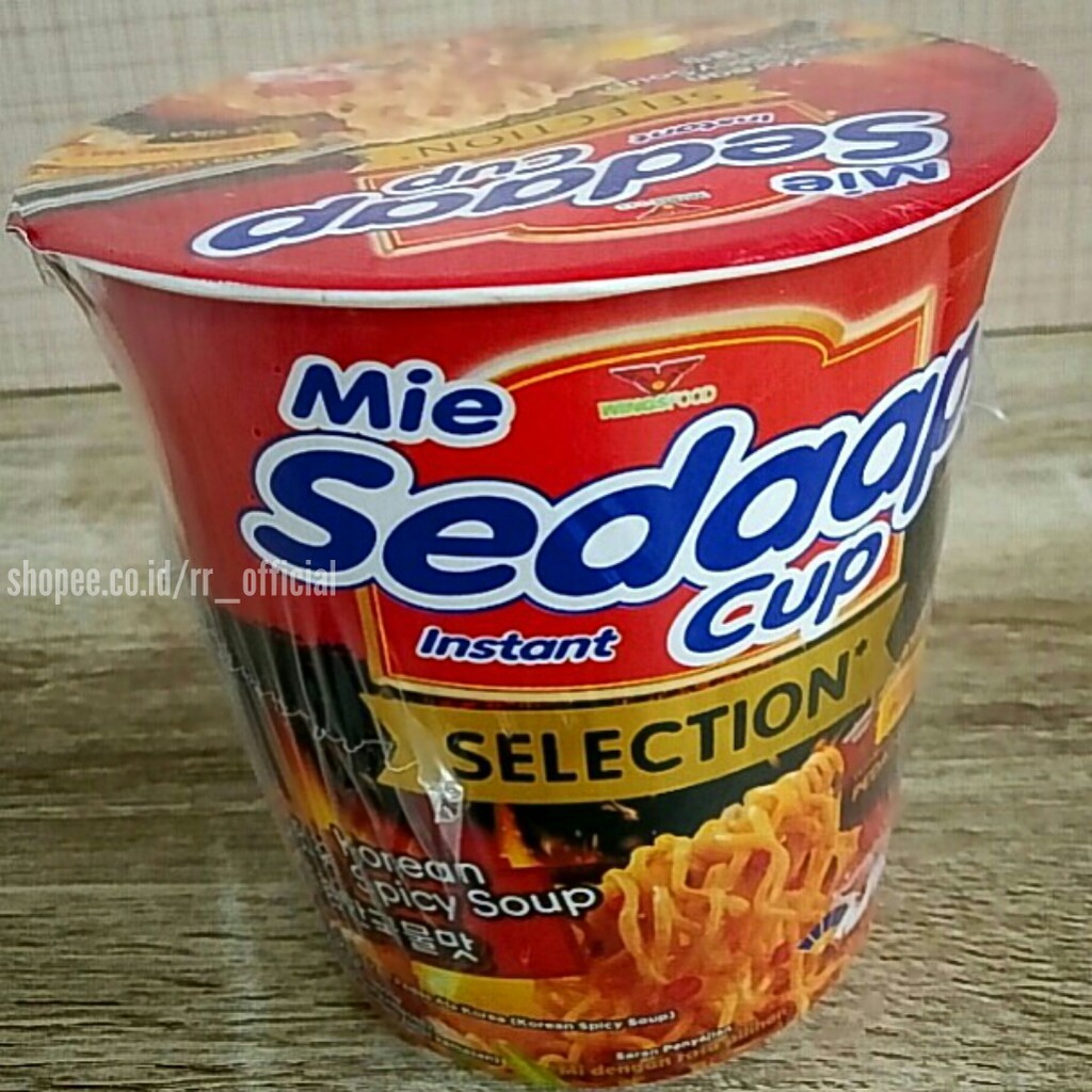 

Mi Kuah Soup Lezat Korean Spicy Original Cup 75gr Sedap Pedas Level