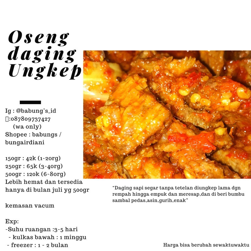 

Oseng daging ungkep