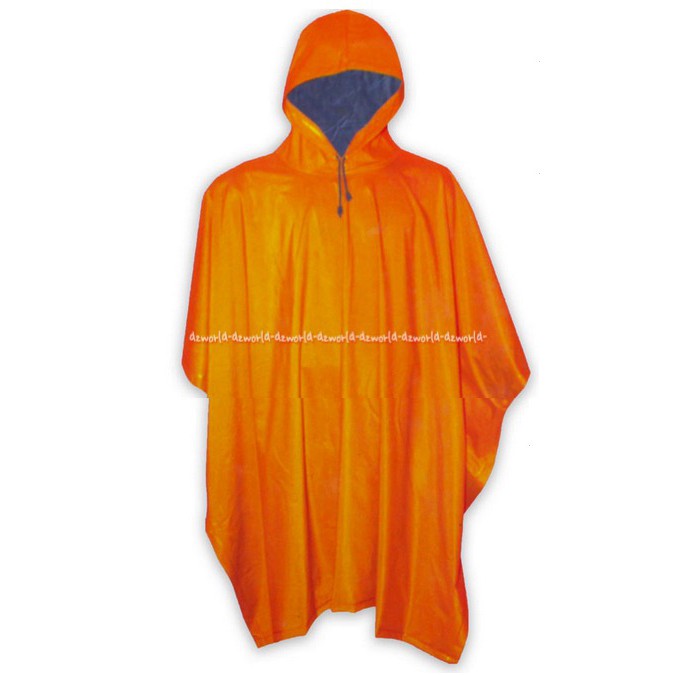 Soleil Poncho Reversible Warna Orange 400gr Jas Hujan Ponco Oren Sole'il Rain Coat Mantel Hujan