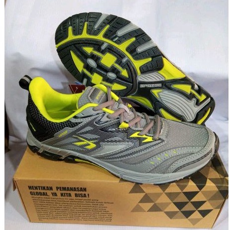 sepatu running merk Spotec original raptor abu hijau sepatu lari
