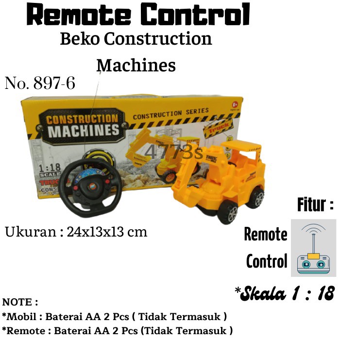 Mainan Anak Mobil Remot Contro Construction / Mobil Remot Beko RC
