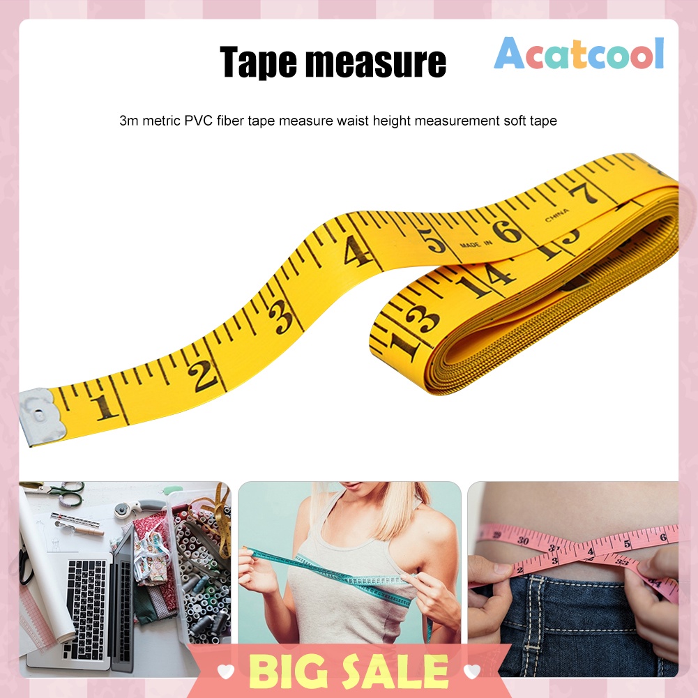 3 Meter Soft Sewing Tailor Tape Measure Body Height Metric Measuring Meter