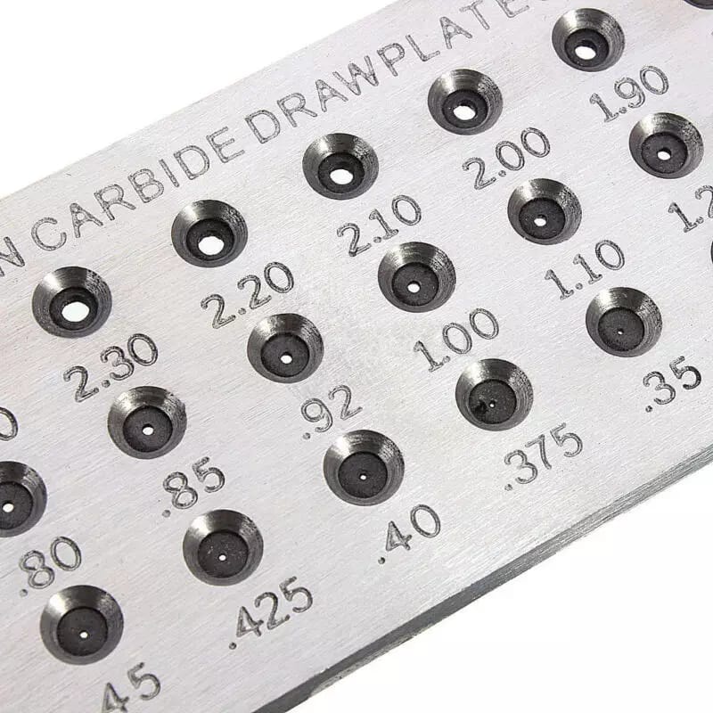 39-Lubang Daftar Baru Square Papan Gambar Tungsten Carbide Kawat Menggambar Papan untuk Perhiasan Membuat 0.26-2.80Mm Lubang Lubang