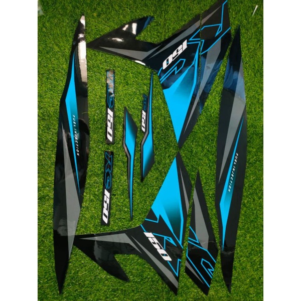 STRIPING MX KING 150 Y15ZR MODEL RC 150 HITAM GLOSSY