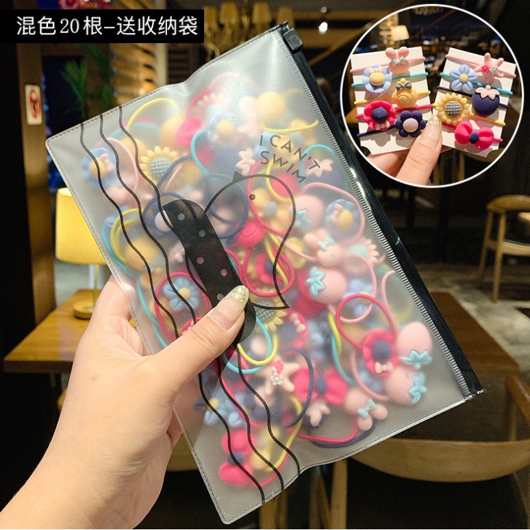 [PRINCESS KESLI] 20pcs/set Ikat Rambut Anak Perempuan / Karet Rambut Anak / Ikat Rambut/jepitan anak perempuan