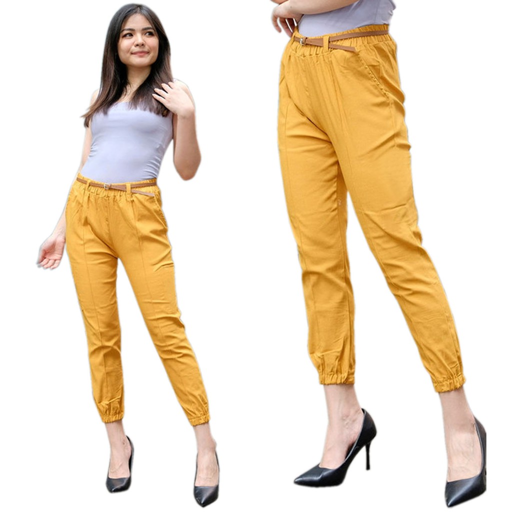 Bess - JOGGER PREMIUM Soft Twill Import / Celana JOGGER PREMIUM Wanita