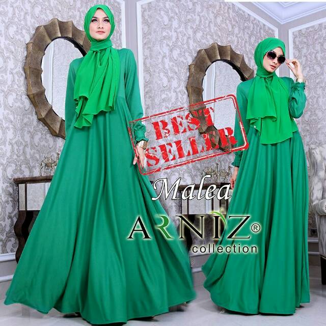 gamis basic jeruk malea by arniz collection original