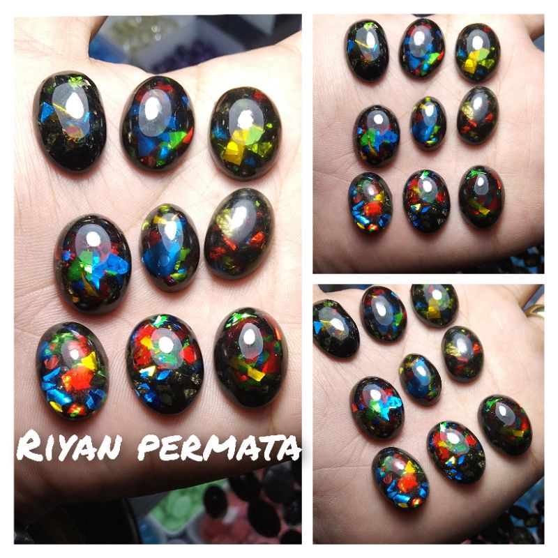 Batu kalimaya black opal