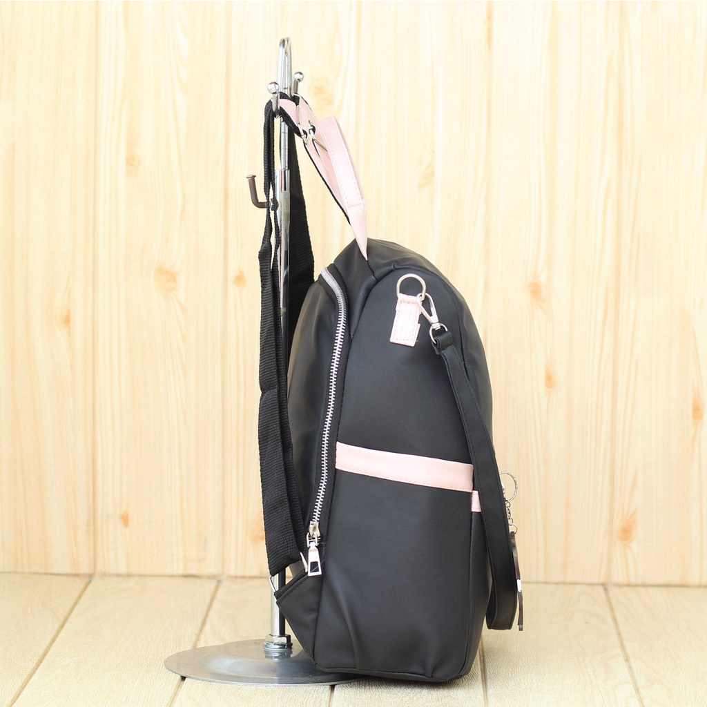 Backpack Wanita Ulvara Hitam Tas Ransel Punggung Cewe Stylish Keren Terbaru Termurah Hangout Fashion