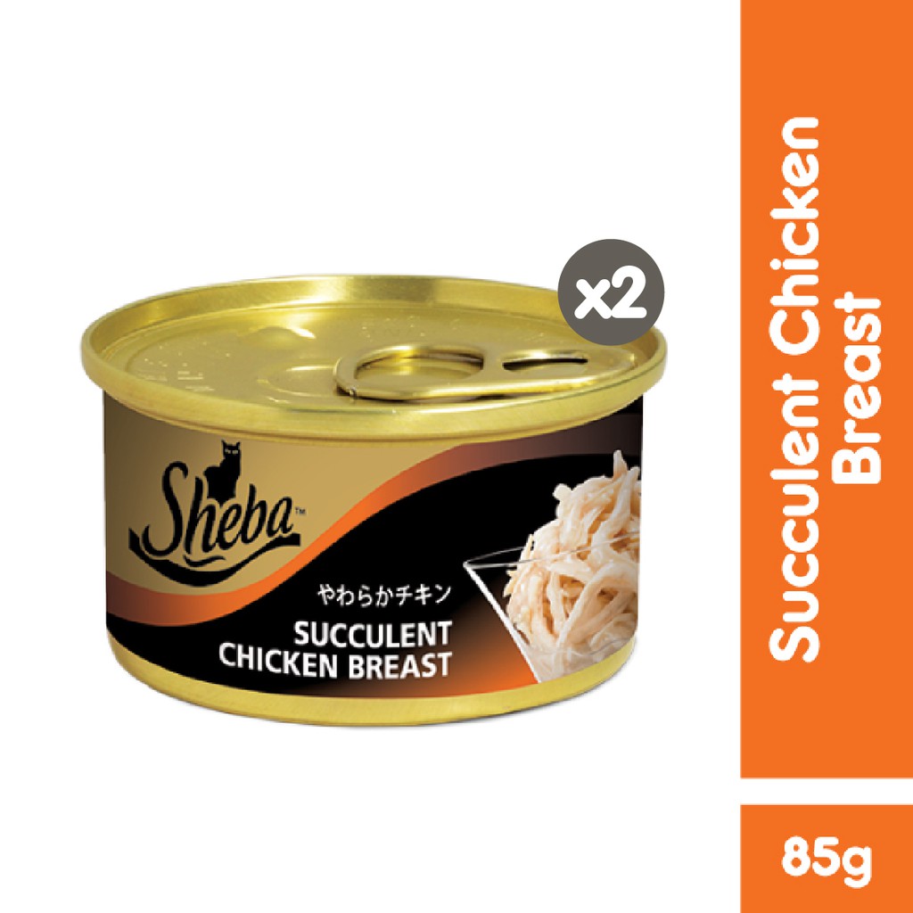 Sheba® Makanan Kucing Basah Can 85gr - Isi 2-Succulent Chicken
