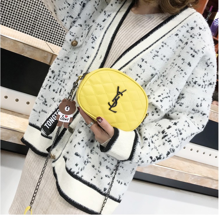 BJ31383 - BLACK/PINK/SILVER/WHITE/YELLOW - TAS SLEMPANG KECIL SALE IMPORT TERMURAH JAKARTA LT1383 DJ2602