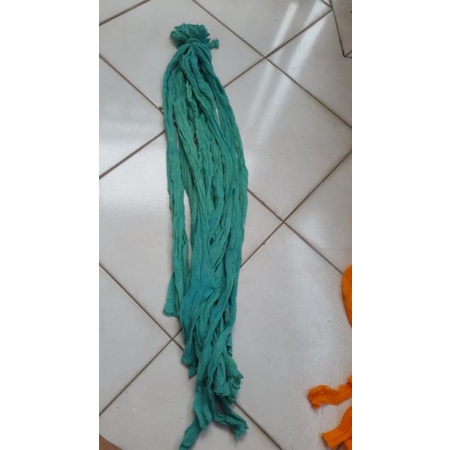 kain stocking hijau tosca