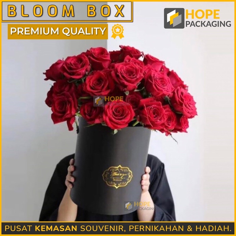 Bloom Box Bulat Wisuda 20 X 20 cm dan 25 x 25 cm kotak Bunga Vase Flower Box Blooming / Hard Box Gift Box wedding Besar Hadiah Ulang Tahun souvenir