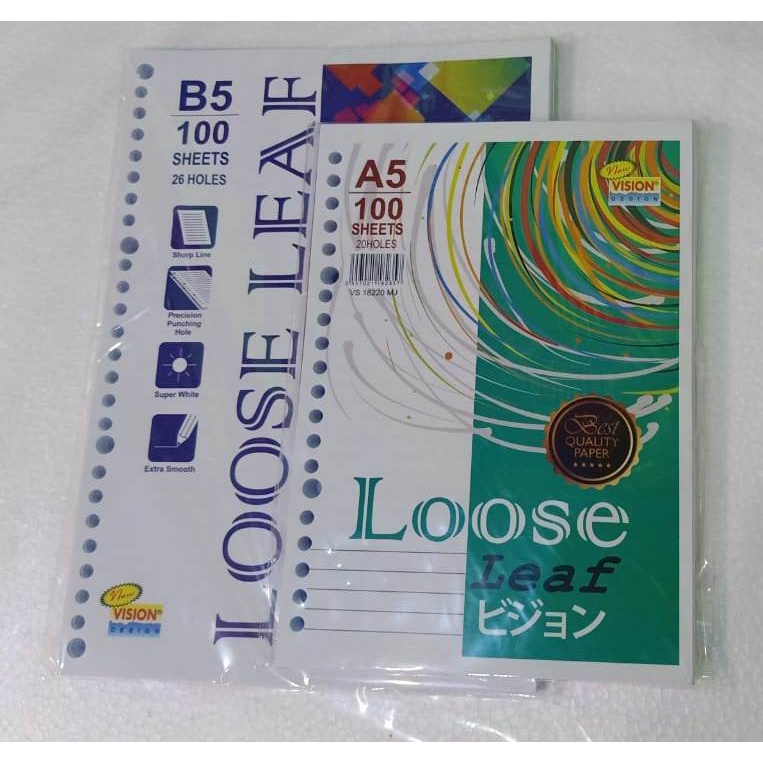 

Isi Lose Leaf A5 Dan B5