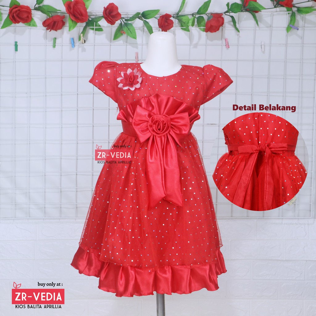 Gaun Princess PITA Size 2-9 Tahun / Ekspor Quality Premium Baju Anak Perempuan Dress Pesta Premium