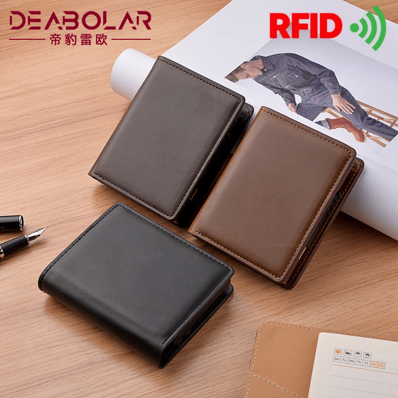 DEABOLAR IMPOR K3207 DOMPET KARTU LONTAR TEBAL RFID ADA SLOT UANG