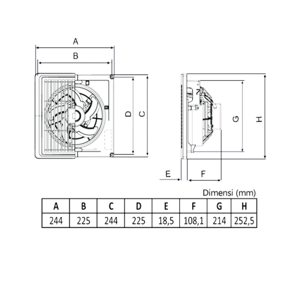 Exhaust Fan KDK 15 TGQ 6&quot; Ceiling Fan KDK Plafon KDK 15TGQ Hexos Fan Atap Exhaust Fan KDK 15cm