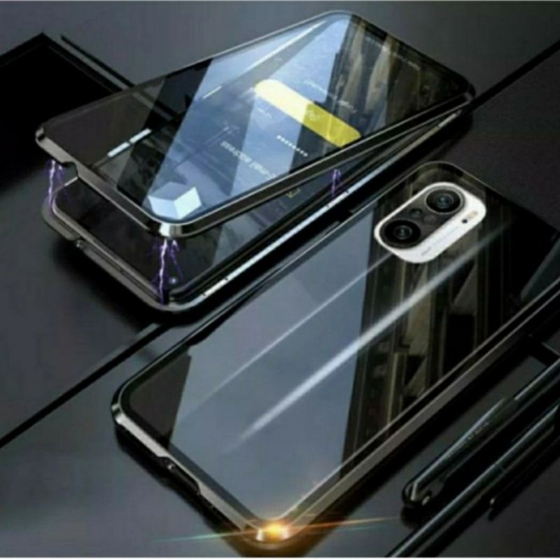 Case Xiaomi Poco F3 PocoF3 Hardcase Tempered Glass Clear Anti Gores Depan Belakang Casing Cover Glas