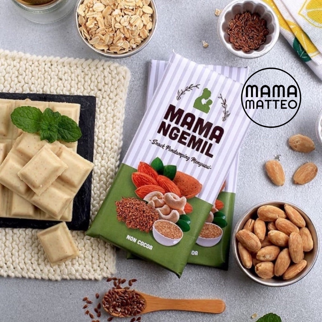 MAMA NGEMIL Choco Bar 75gr dan Mamila Granole Bar 37gr / Low Calorie / ASI Booster Bebas Pahit / Pelancar ASI / Coklat ASI Booster / BANDUNG