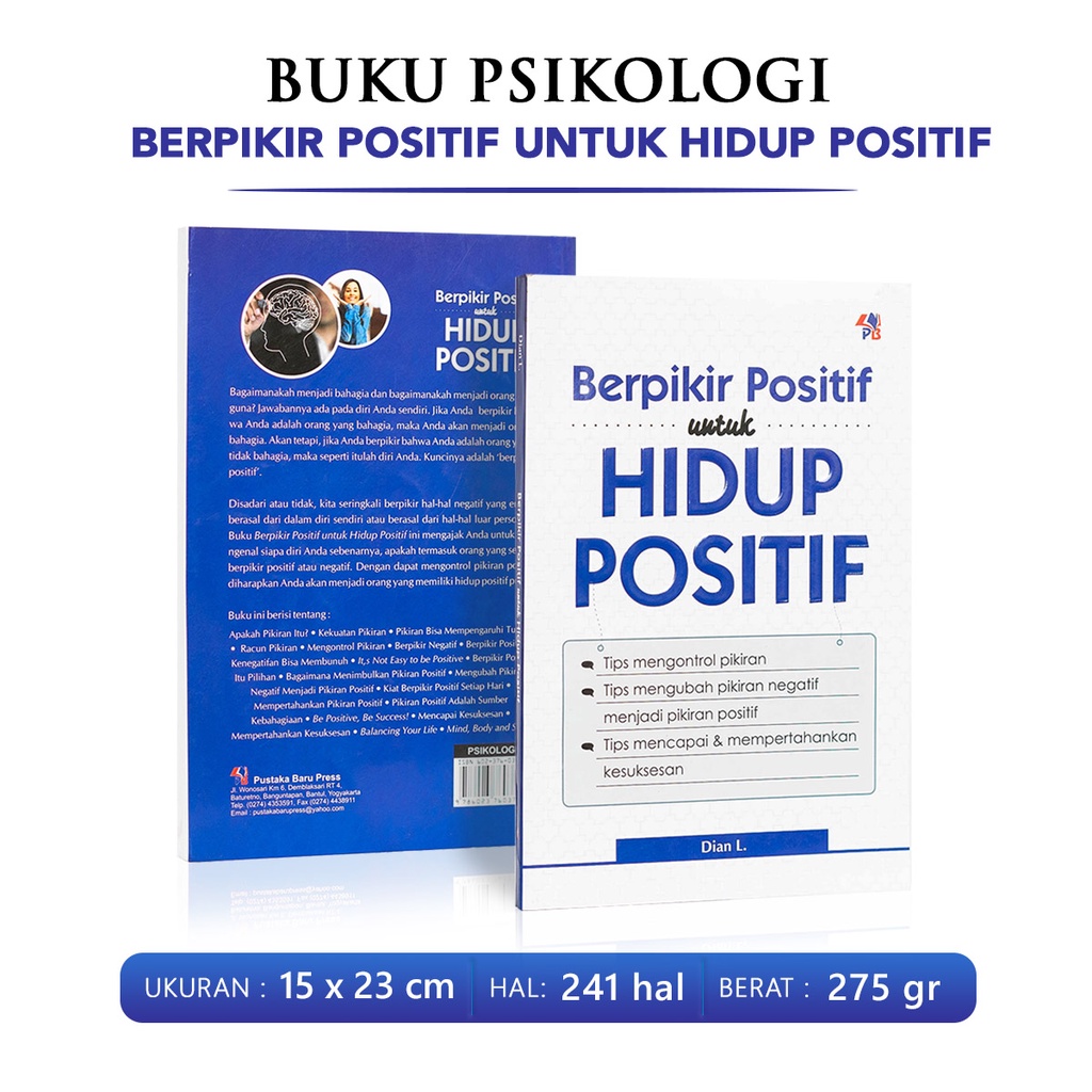 Buku Motivasi Self Improvement Berpikir Positif Untuk Hidup Positif