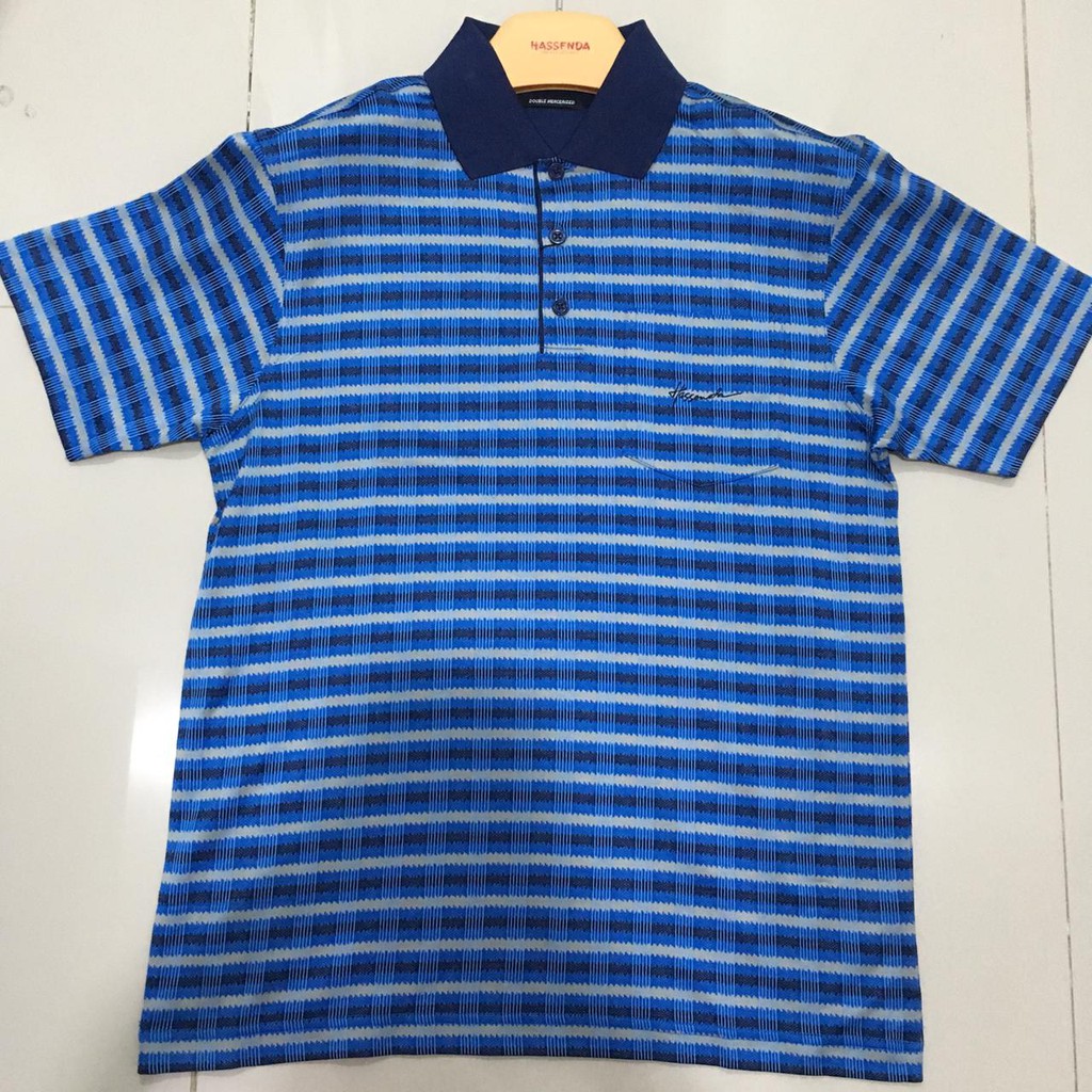 KAOS POLO MAN HASSENDA / BAJU POLO MOTIF / BAJU KERJA PRIA