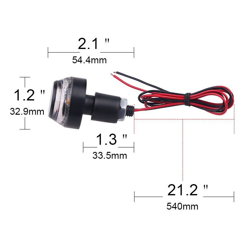 Lampu Sein LED Motor Turn Signal Indicator Blinker 22mm 2 PCS - SL-080