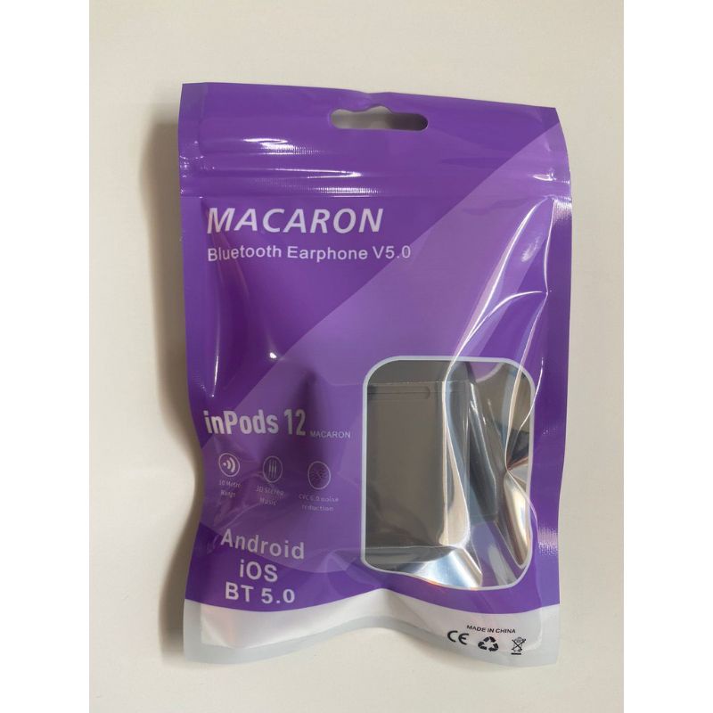 Inpods 12 TWS Wireless Earphone Bluetooth 5.0 Warna Macaron inPods12-Abu-abu 