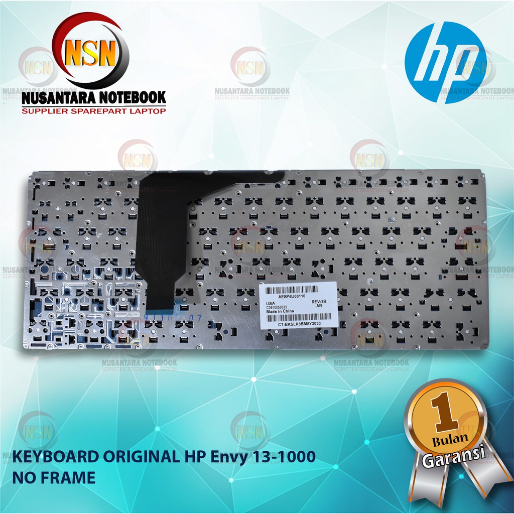 Keyboard Original HP Envy 13-1000 Series No Frame