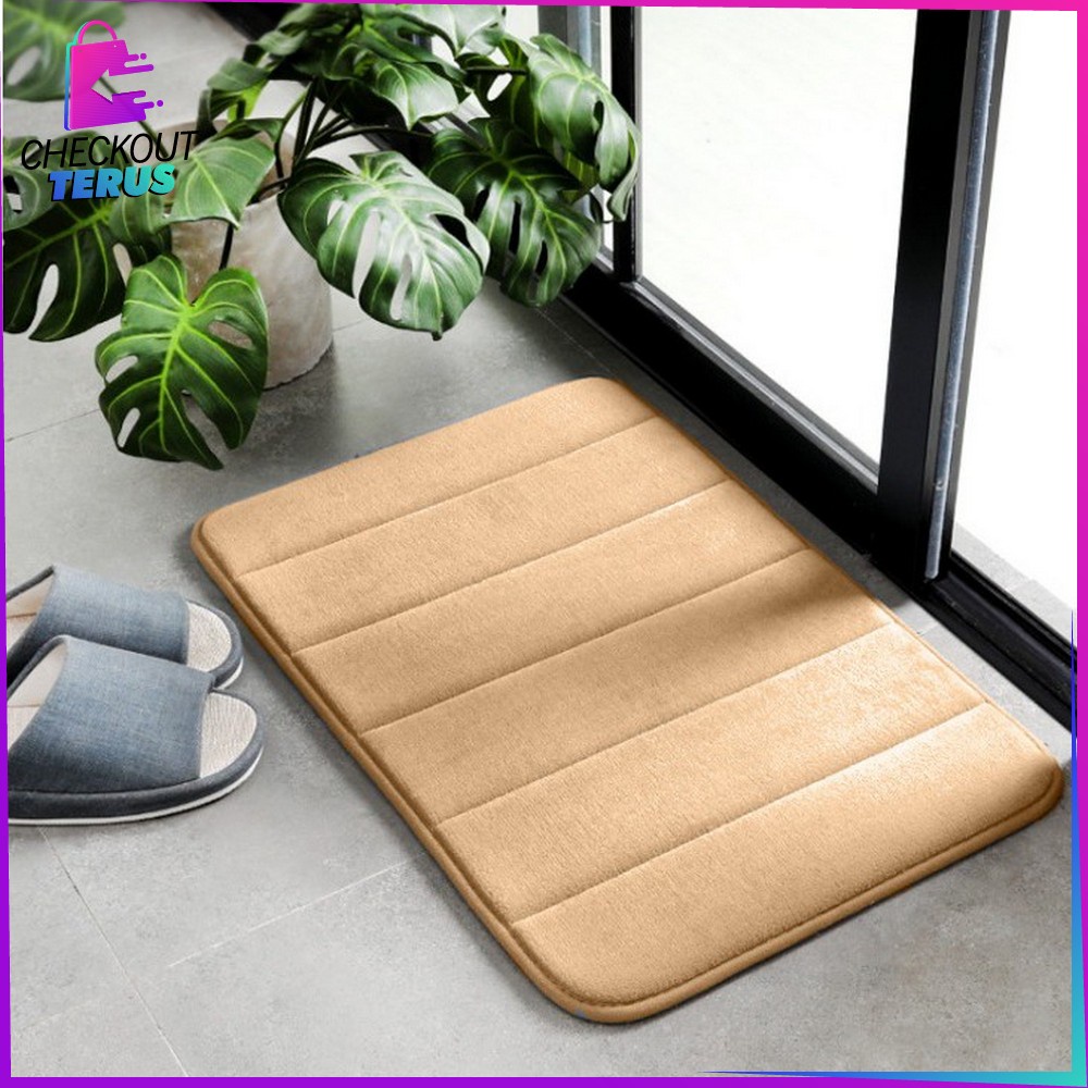 CT C362 Keset Kaki Anti Slip (80x60cm) Keset Kamar Mandi Anti Slip Bahan Memory Foam Keset Dapur Anti Slip Menyerap Air