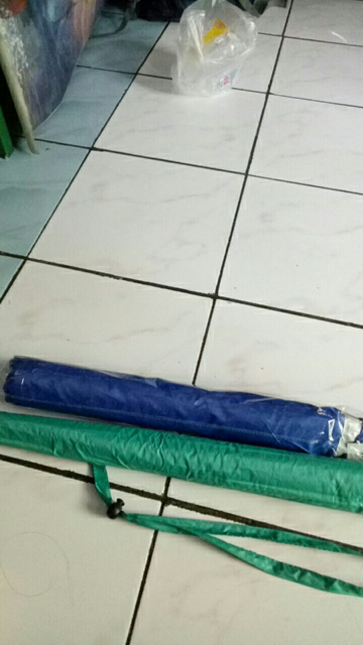 Tabasa Payung Golf Polos Lapis Silver Anti Uv