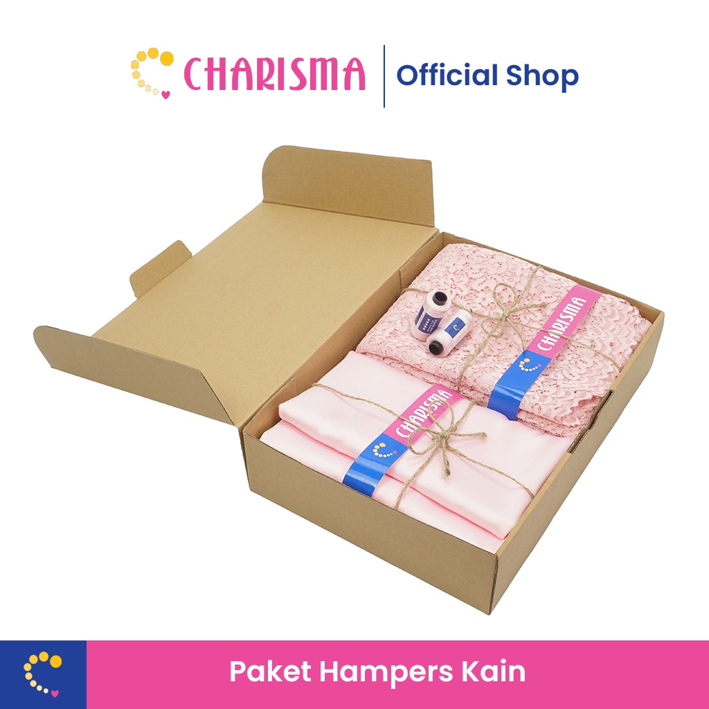 Charisma Paket 3 - Paket Hampers Kain Satin + Brukat - Paket Bridesmaid/Seragam Keluarga/Lamaran/Wisuda