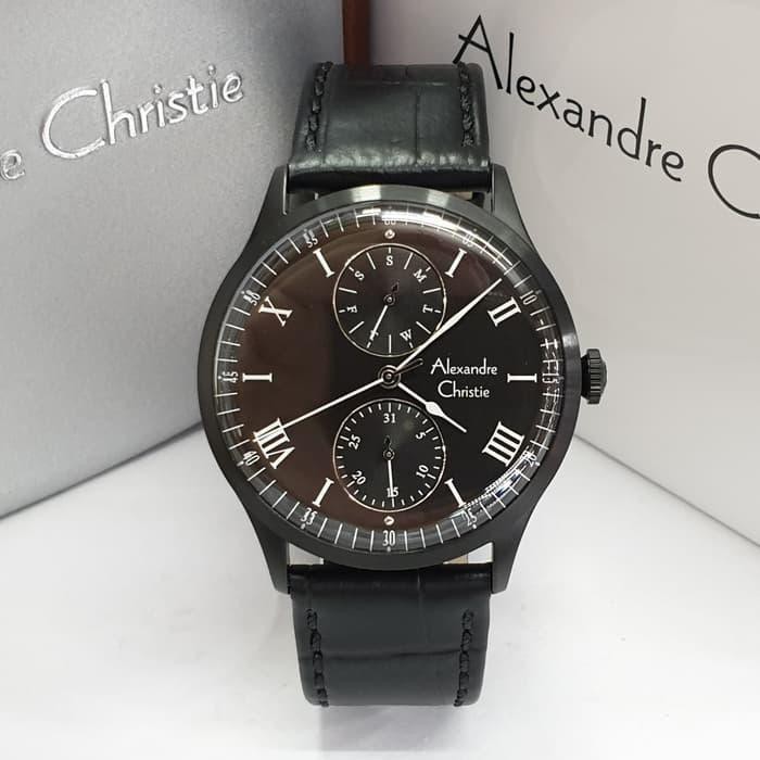 Alexandre Cheistie AC 6437 MF Pria Black Dial Original Garansi Resmi 1 tahun