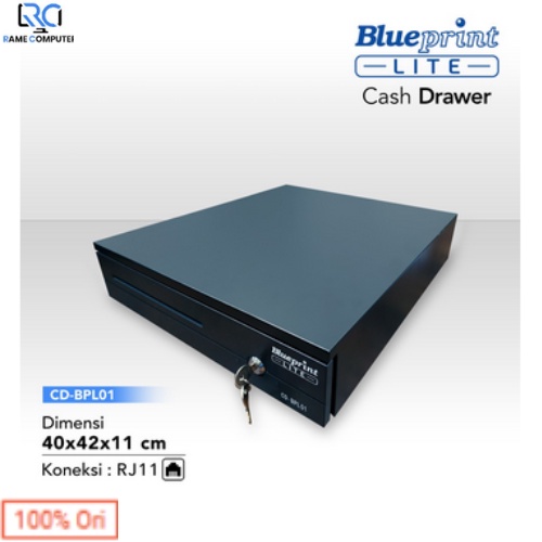 Cash Drawer Laci Kasir Laci Uang BLUEPRINT CD-BPL01 40x42x11 Cm