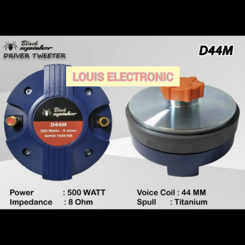 Driver Tweeter Black Spider D44M Tweeter Driver D44M 500 Watt ORIGINAL
