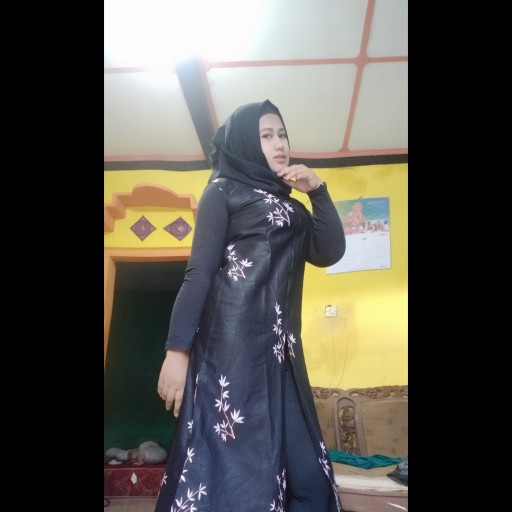 Longcardy Outer Wanita Batik Kipas Hitam