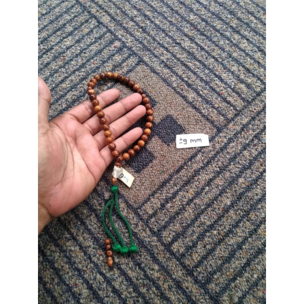 tasbih kokka bulat coklat rumbai ± 9 mm ( 9mm ) 33 butir (kauka kaukah pukah pukaha kuka koka )