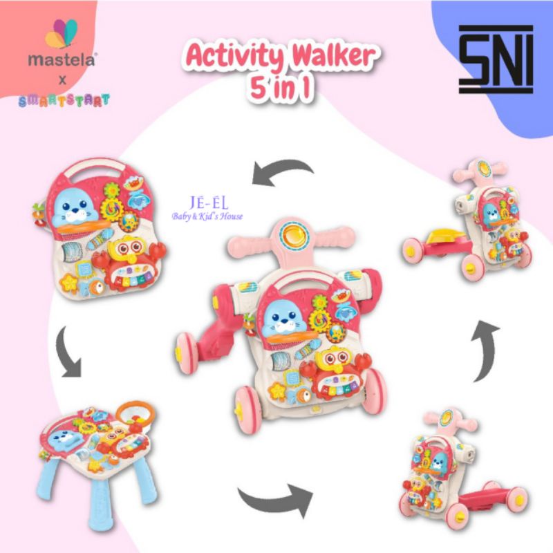 Mastela 5 In 1 Activity Walker and Table Grande Design