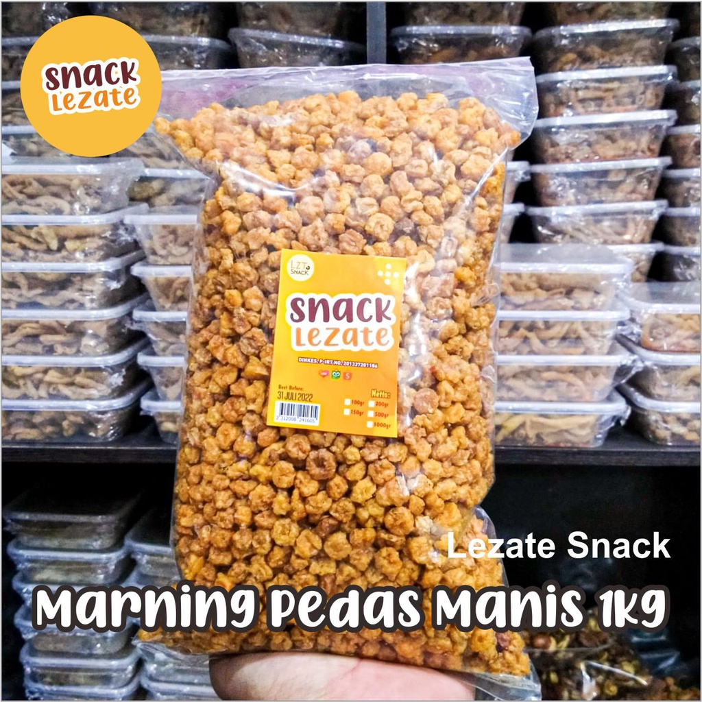 

Marning Pedas Manis 1KG Kiloan Murah Gurih Renyah / Marning Jagung Pedas Manis / Marneng Jagung Marning LEZATE SNACK