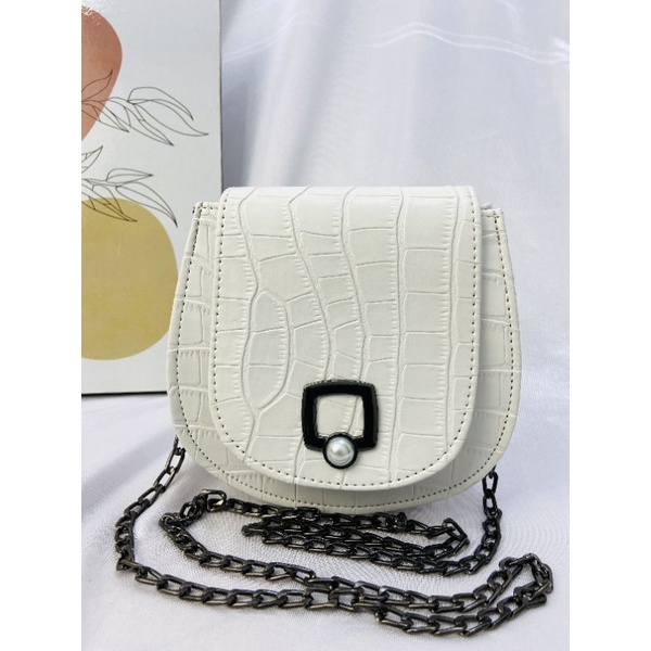 MINI BAG CROCO MUTIARA-TAS SELEMPANG WANITA-SLING BAG WANITA